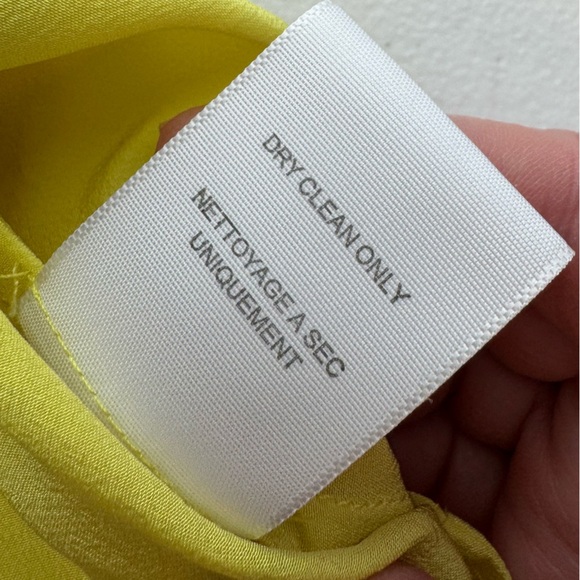 Joie Elspeth Smocked V-Neck Silk Tank Top,
Acid Lime Size XS - Picture 8 of 8